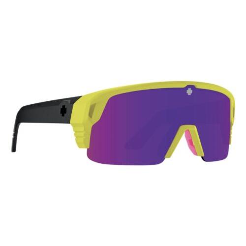 Spy Optic Monolith 5050 Sunglasses - Matte Neon Yellow / Happy Bronze Purple