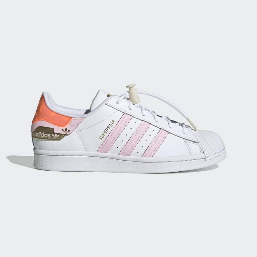 adidas superstar white and pink womens