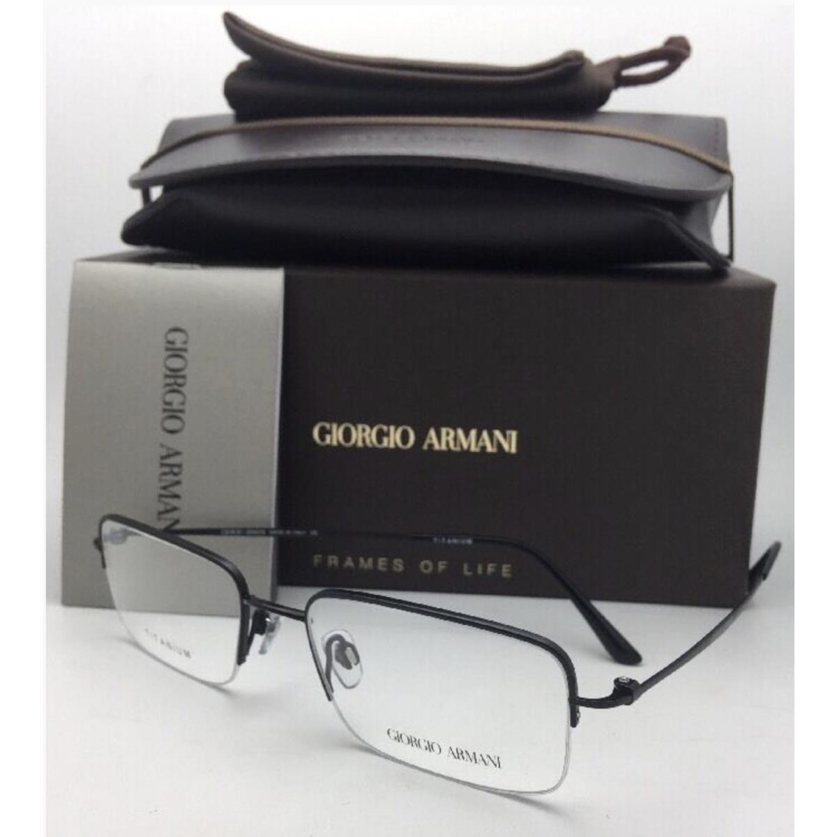 Titanium Giorgio Armani Eyeglasses AR 5003-T 3001 55-19 Matte Black Frames