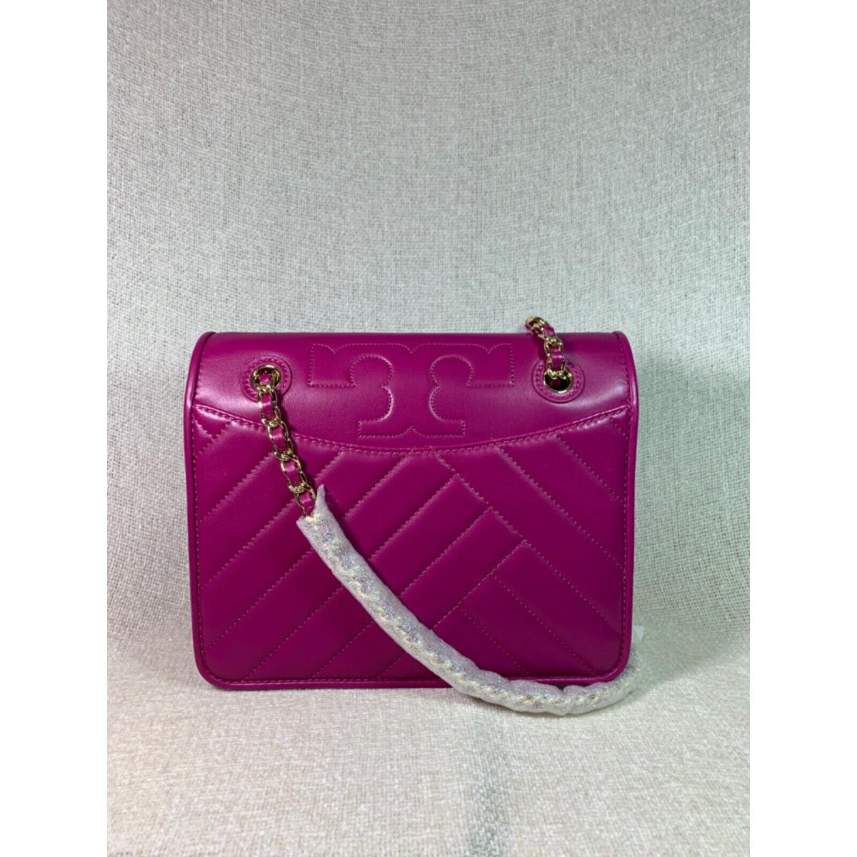 Tory Burch Party Fuchsia Leather Alexa Convertible Shoulder Bag