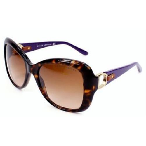 Ralph Lauren Purple Brown 8108Q Plastic Rectangle Gradient Sunglasses Women