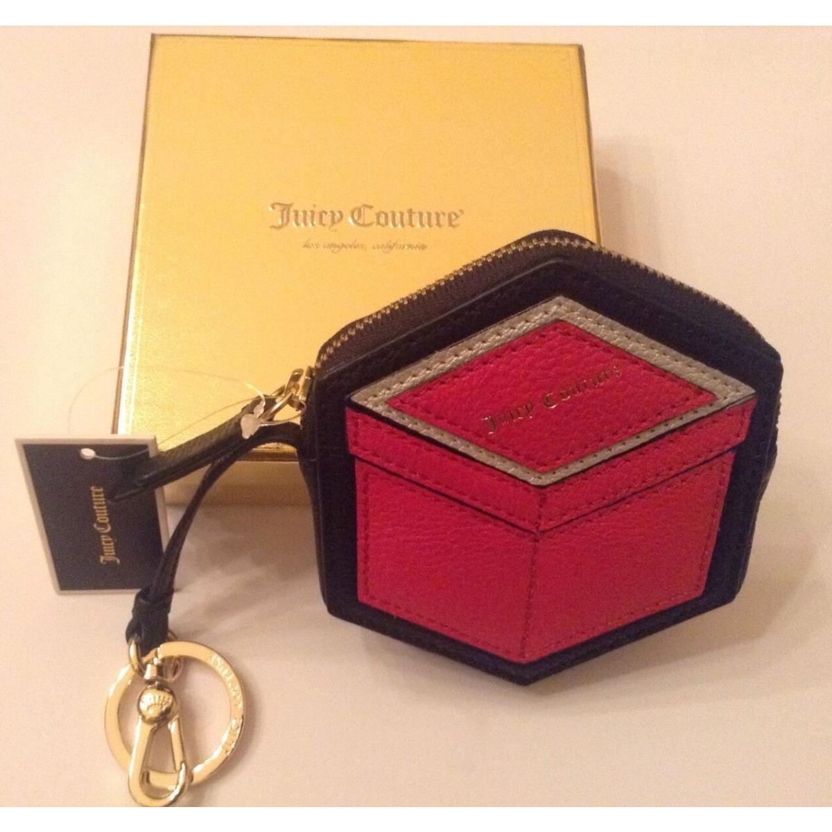 Juicy Couture Leather Hollywood Hills Co Purse W/ Key Chain Gift Box