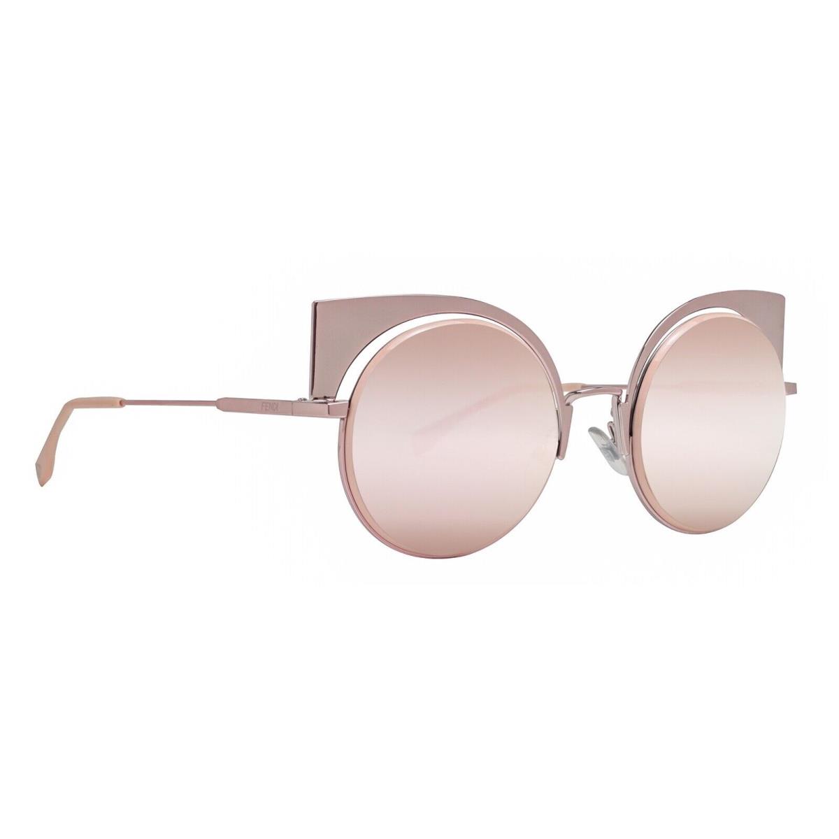 Fendi FF 0177/S Z5D0J Rose Pink/ Pink Mirror Lens Sunglasses