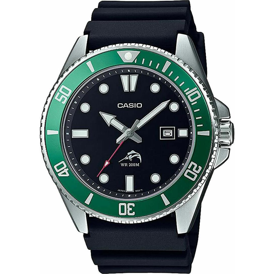 Casio MDV106B-1A3 Men`s Green Diver Analog Sports Watch