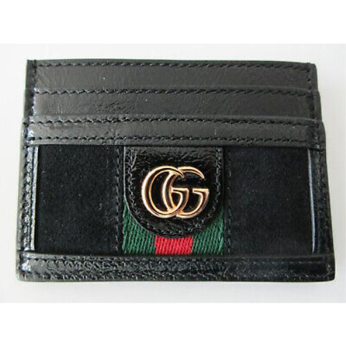 Gucci Ophidia Suede Card Case with Gucci Box 523159