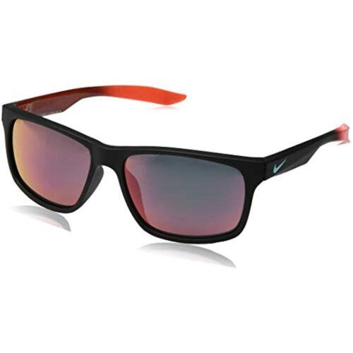 Nike EV0998 085 Black Chaser Sunglasses with Mercury Mirror Lenses 59mm - Matte Black/Hyper Orange Prism, Frame: Black, Lens: Gray