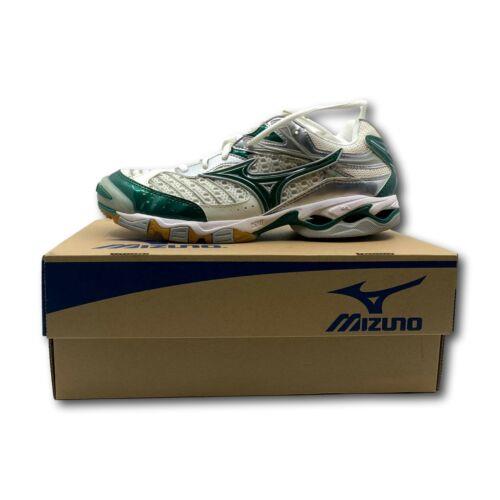 Women`s Mizuno Wave Lighting6 Volley Ball Athletic Shoes Green White 7.5