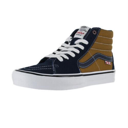 Vans Skate Sk8-Hi Reynolds Sneakers Navy/gold Brown Skate Shoes - Navy/Gold Brown