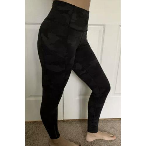 Lululemon Size 2 Fast Free HR Tight 25 Reflective Gray Camo H3DC Nulux Pant