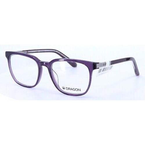 Dragon DR2007 Purple Eggplant Crystal Square Full Rim Eyeglasses Frame 52-18-145