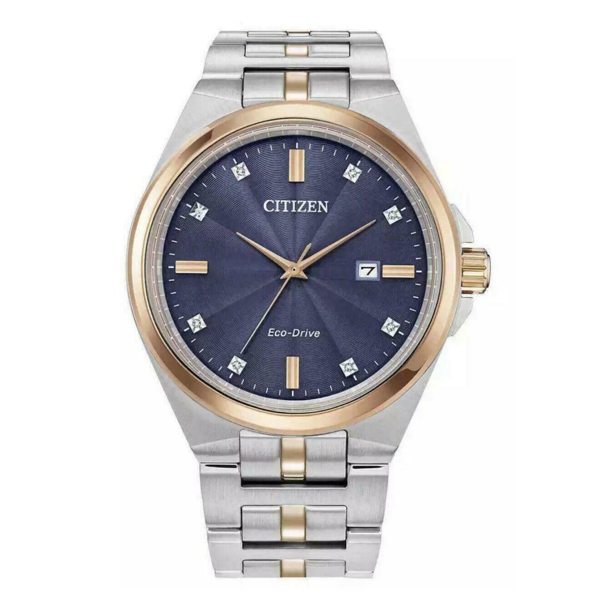 Citizen BM7516-51L Corso Diamond Accented Blue Dial Sapphire Crystal Watch