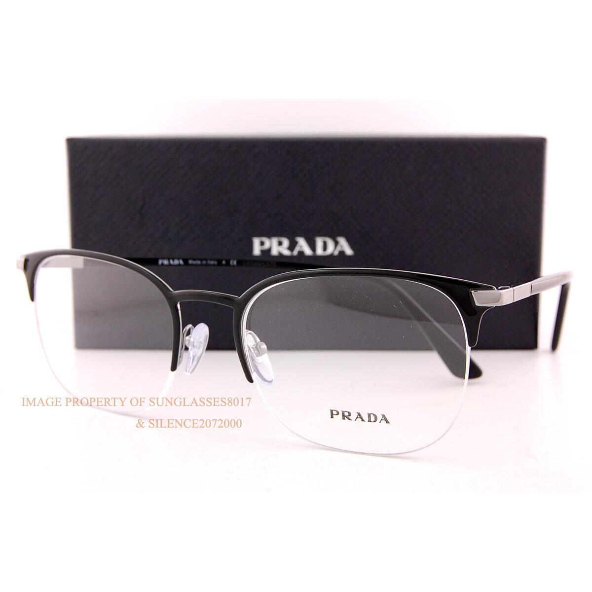 Prada Eyeglass Frames PR 57YV Ydc Black For Men Women Size 54 ...