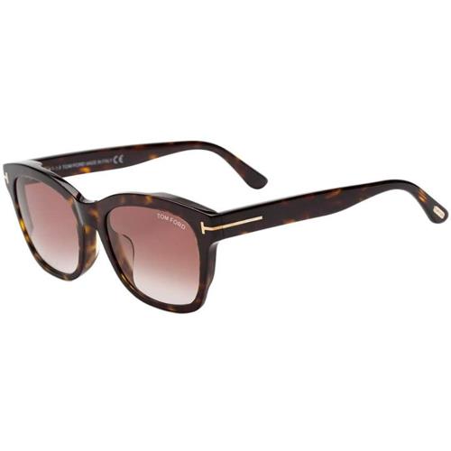 Tom Ford FT 0614 52F Lauren-02 Sunglasses Dark Havana/brown Gradient 52 MM