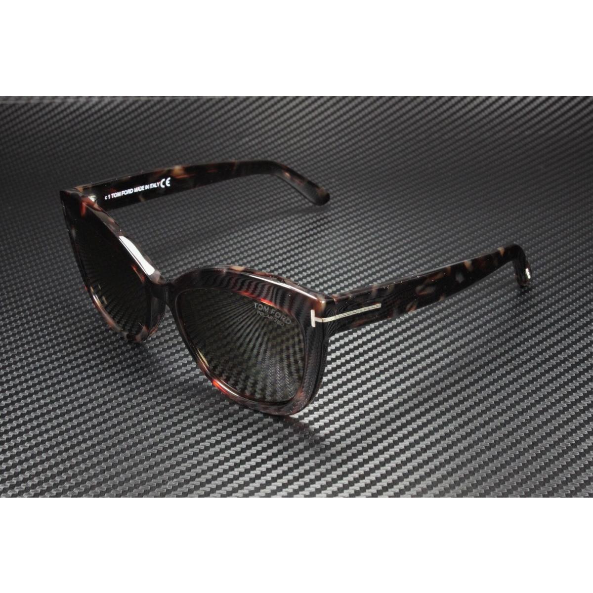 Tom Ford Alistair FT0524 54H Red Havana Brown Polarized 56 mm Women`s Sunglasses - Frame: Black, Lens: Gray