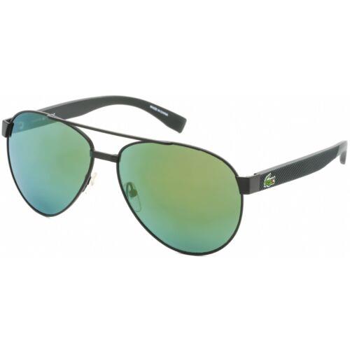Lacoste Unisex Sunglasses Full Rim Matte Green Metal Aviator Frame L185S 315