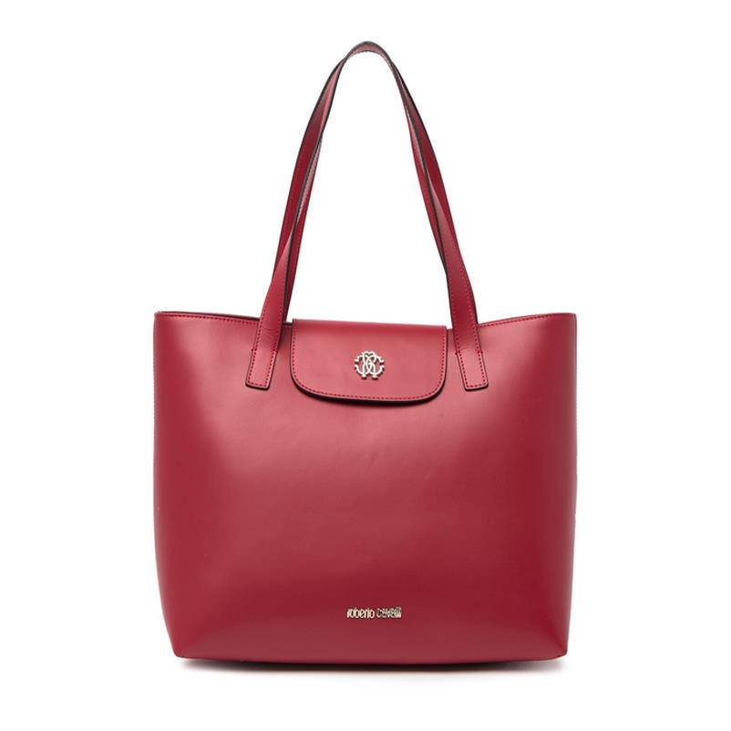 Roberto Cavalli Leather Tote Bag Red 635