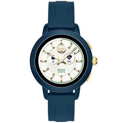 Tory Burch Navy Blue Silicone Strap Women`s Touchscreen Smartwatch TBT1002