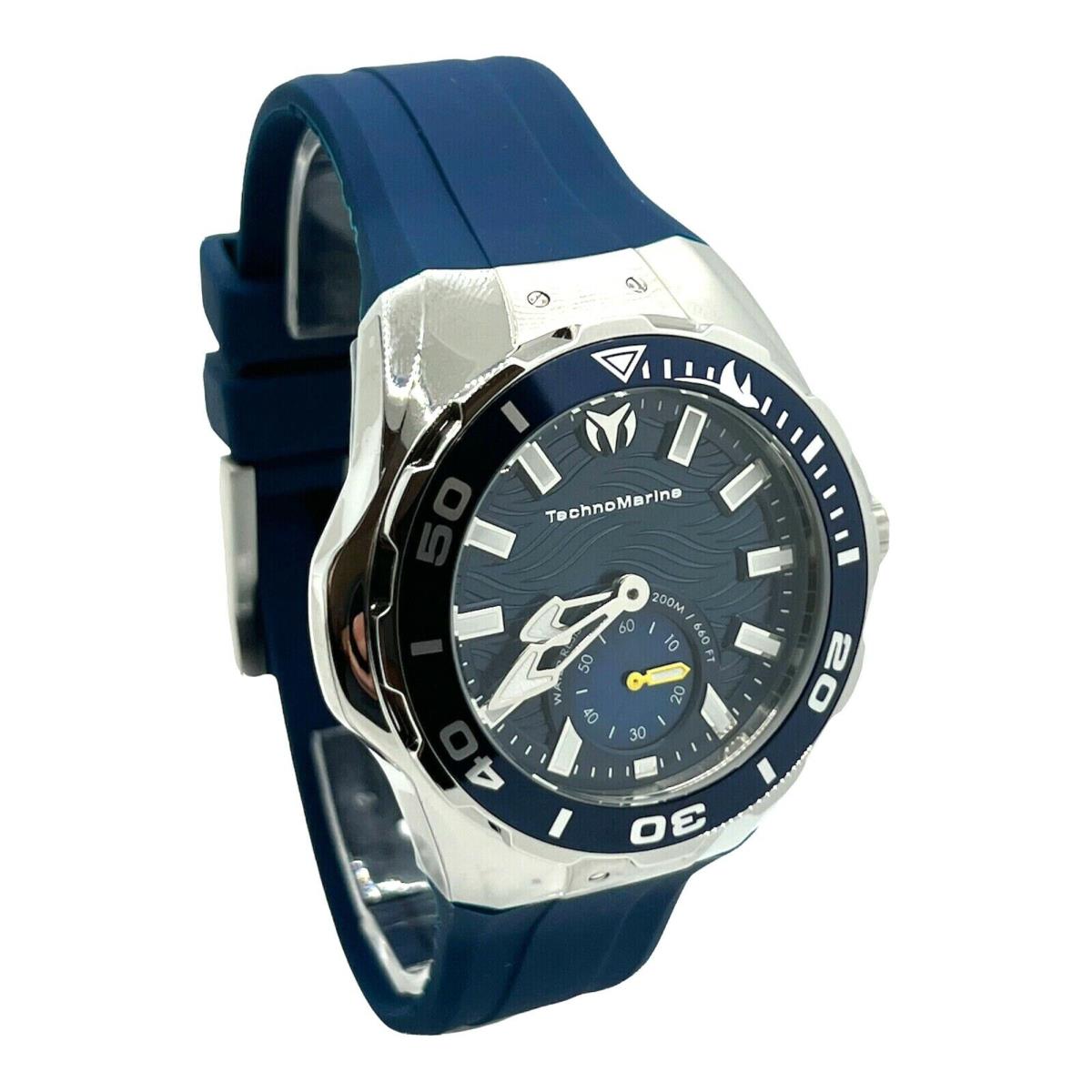 Technomarine TM-120007 Cruise Men`s 49mm Silver 200M Blue Dial Quartz Watch