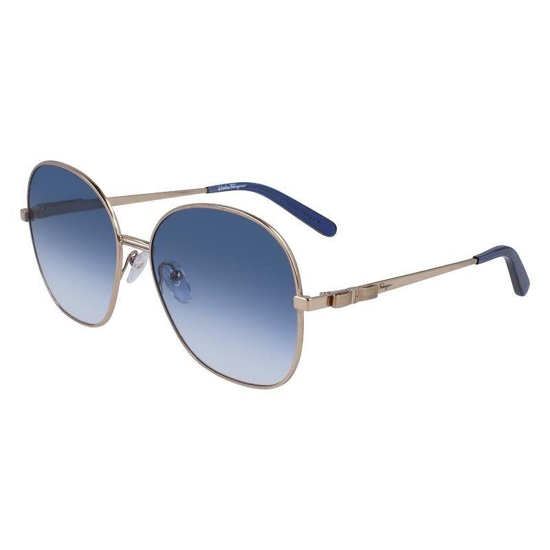 Salvatore Ferragamo Sunglasses SF242S 783 Rose Gold/blue Gradient 60mm