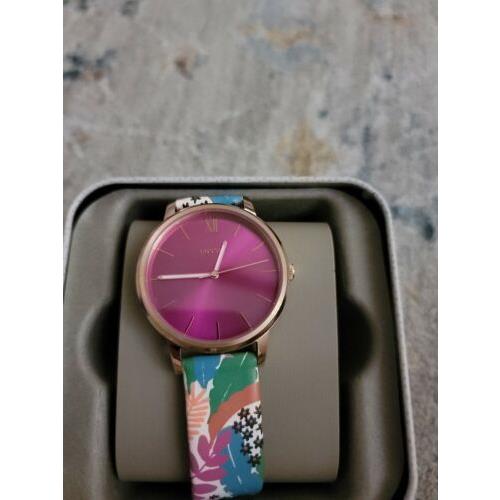 Fossil watch Cambry - Pink Dial, Multicolor Band