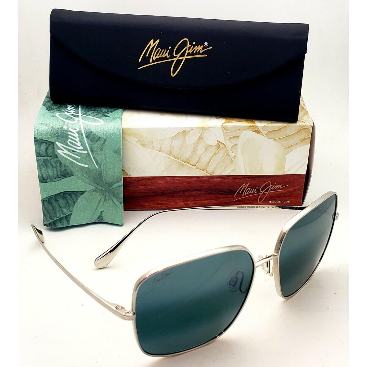 Maui Jim Sunglasses Triton MJ 546N-17 Silver Frames w/ Grey Polarized Lenses