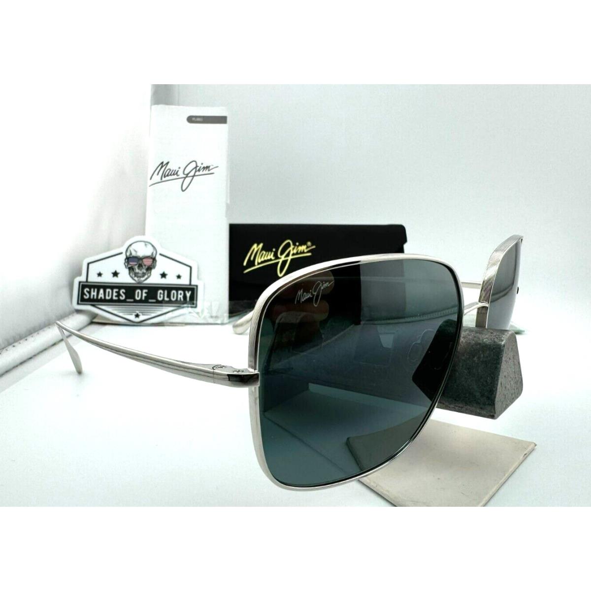 Maui Jim Triton MJ 546N-17 Asian Fit Silver Neutral Grey Polarized Sunglasses