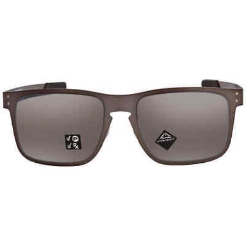 Oakley Holbrook Metal Prizm Black Polarized Square Men`s Sunglasses OO4123 - Frame: Gray, Lens: Black
