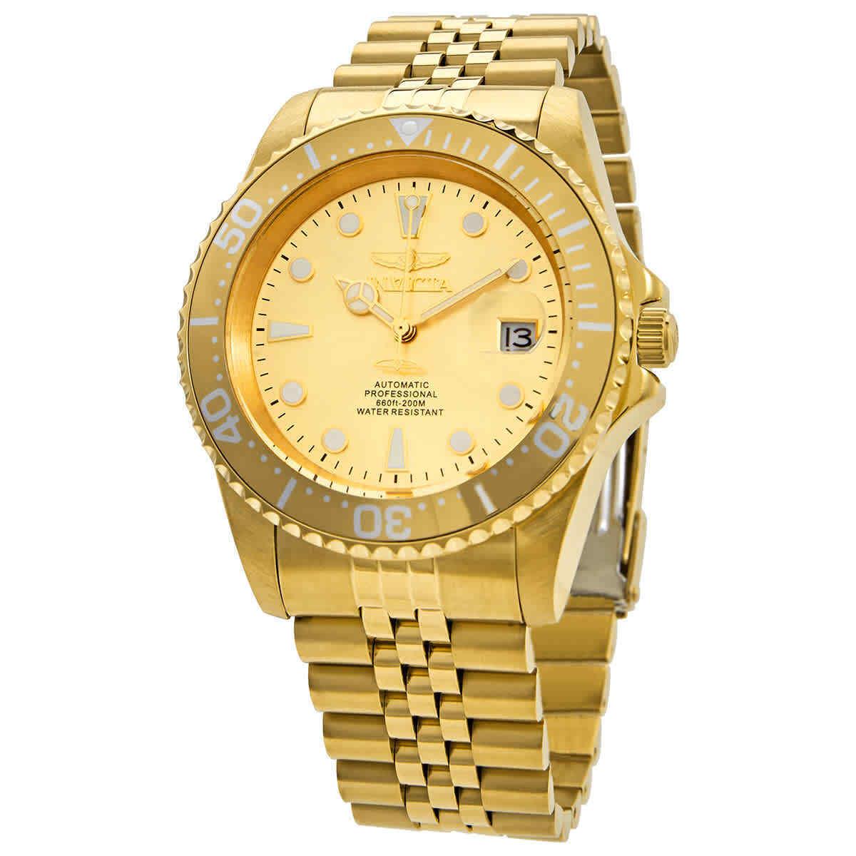 Invicta Pro Diver Automatic Champagne Dial Men`s Watch 30096