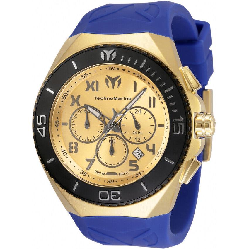 Technomarine Ocean Manta Men`s 48mm Mixed Silicone Chronograph Watch TM-220018