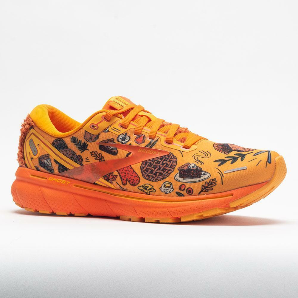 Mens Brooks Ghost 14 Trot Happy Edition Running Shoes Citrus Gold Flame Orange