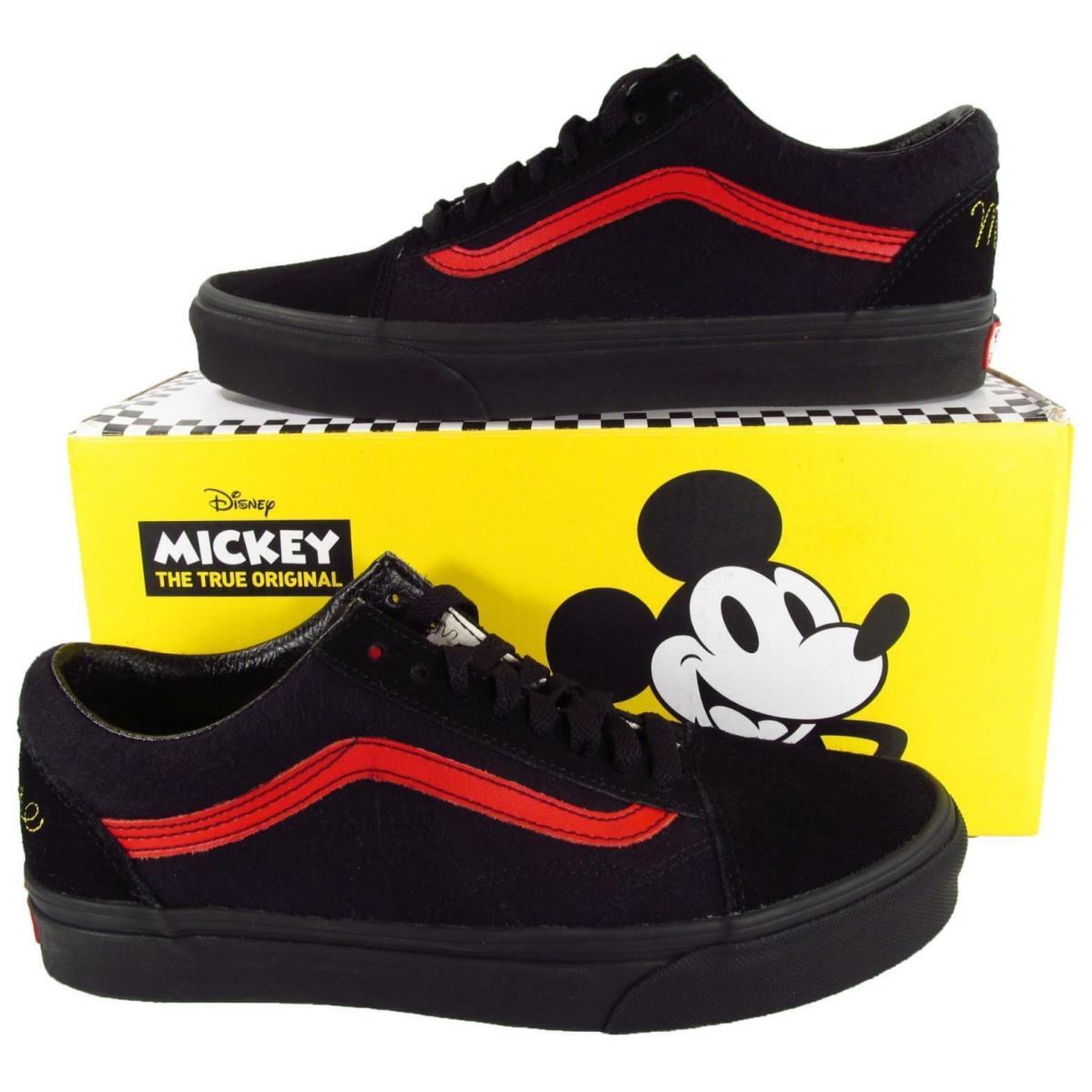 Vans Disney Mickey Mouse Club Black Old Skool Shoes Women