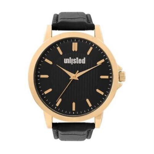 Unlisted by Kenneth Cole Autumn-winter 20 Analog Black Dial Men`s Watch 10032041 - Dial: Black, Band: Black