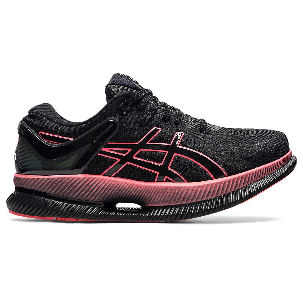 Asics Women`s Metaride Running Shoes 1012B070 BLACK/BLAZING CORAL