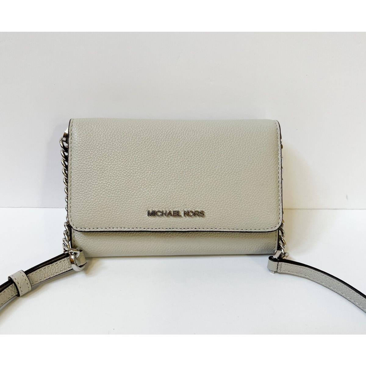 Michael Kors Jet Set Travel Phone Shoulder Crossbody Bag Clutch Aluminum