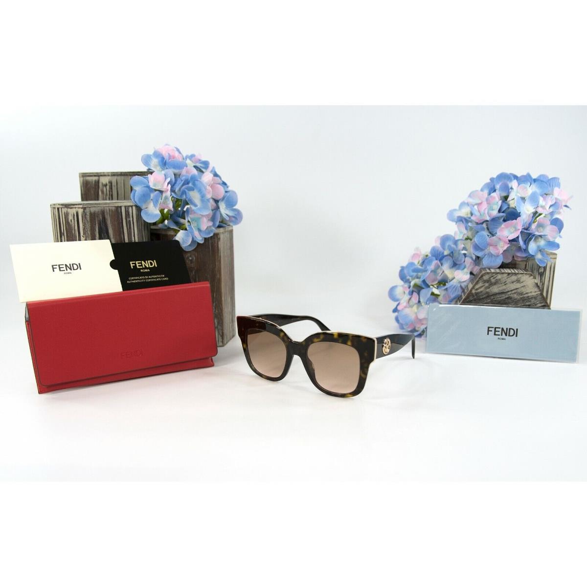 Fendi FF0356S Vh8 Havana Tortoise Acrylic Sunglasses Case