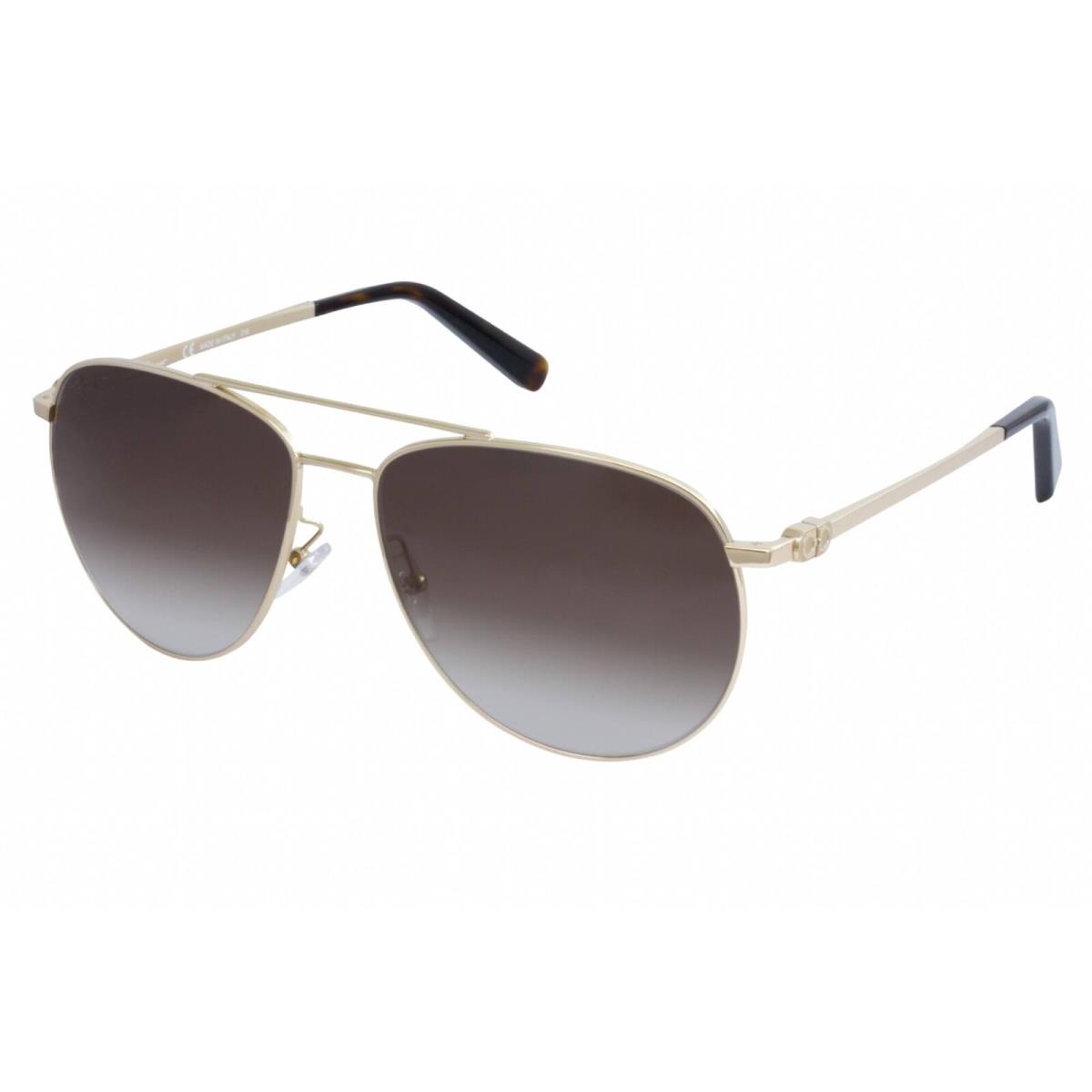 Salvatore Ferragamo Unisex Sunglasses Gold Frame Grey Gradient Lens SF157S 717