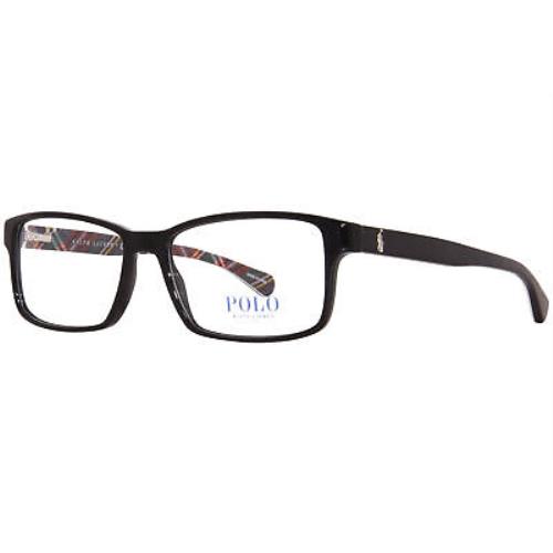 Polo Ralph Lauren PH2123 5489 Eyeglasses Frame Men`s Shiny Black Full Rim 56mm