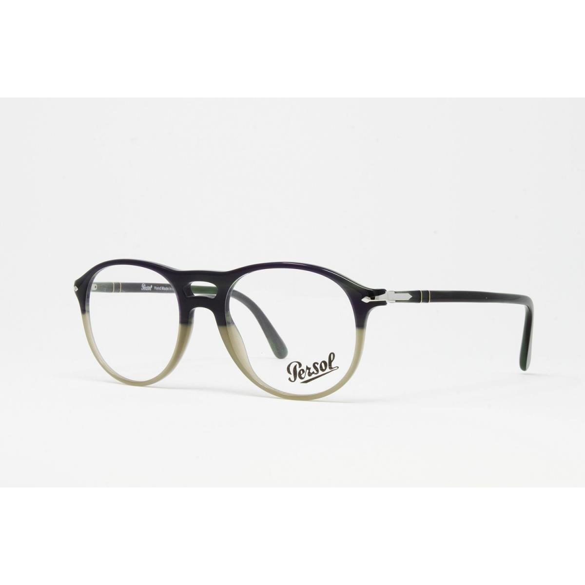 Persol Eyeglasses Men`s PO3202V-1067 Green Beige Striped Opal 51mm
