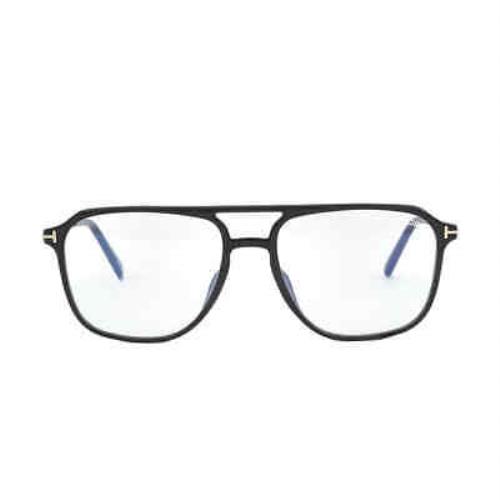 Tom Ford Blue Light Block Navigator Men`s Eyeglasses FT5665-B 001 54