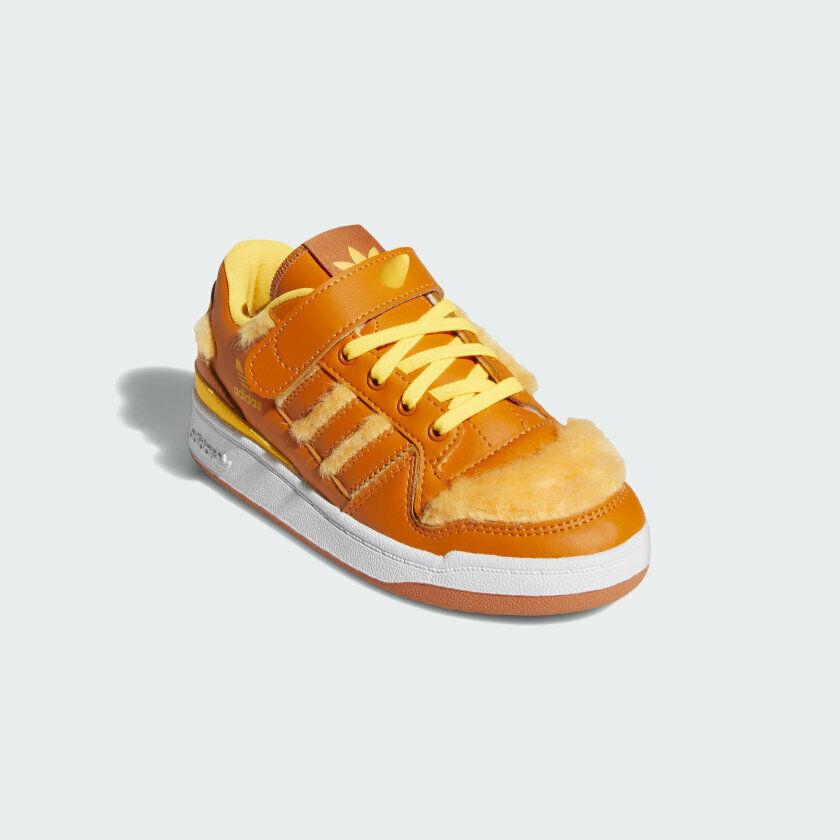 Adidas Size:1 Kids Forum Low Monsters Inc. Shoes Sneakers Color:orange