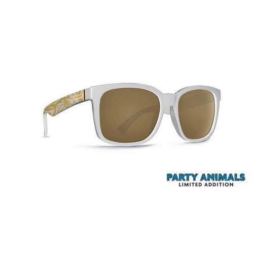 Von Zipper Howl Sunglasses Party Animal White W/ Gold Glo Lens SMRF7HOW-PYW