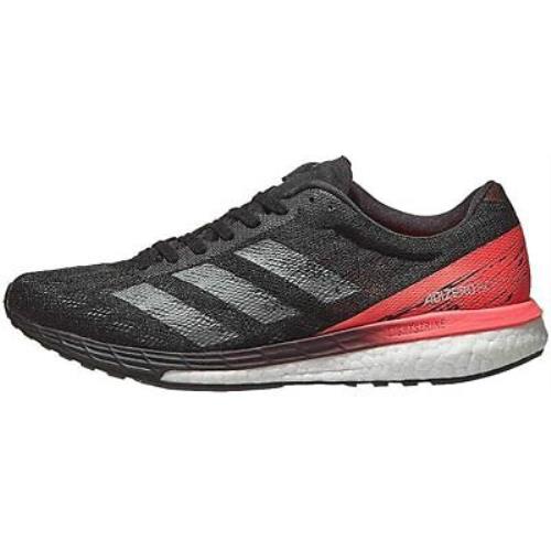 Adidas Women`s Adizero Boston 9 Running Shoe Black/signal Pink 11.5 B M US