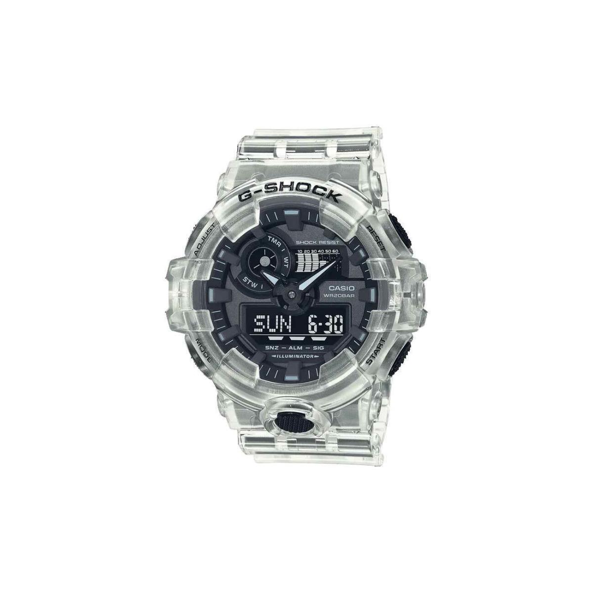 G-shock Men`s Digital-analog Watch GA700SKE-7A Semi-transparent Band OS