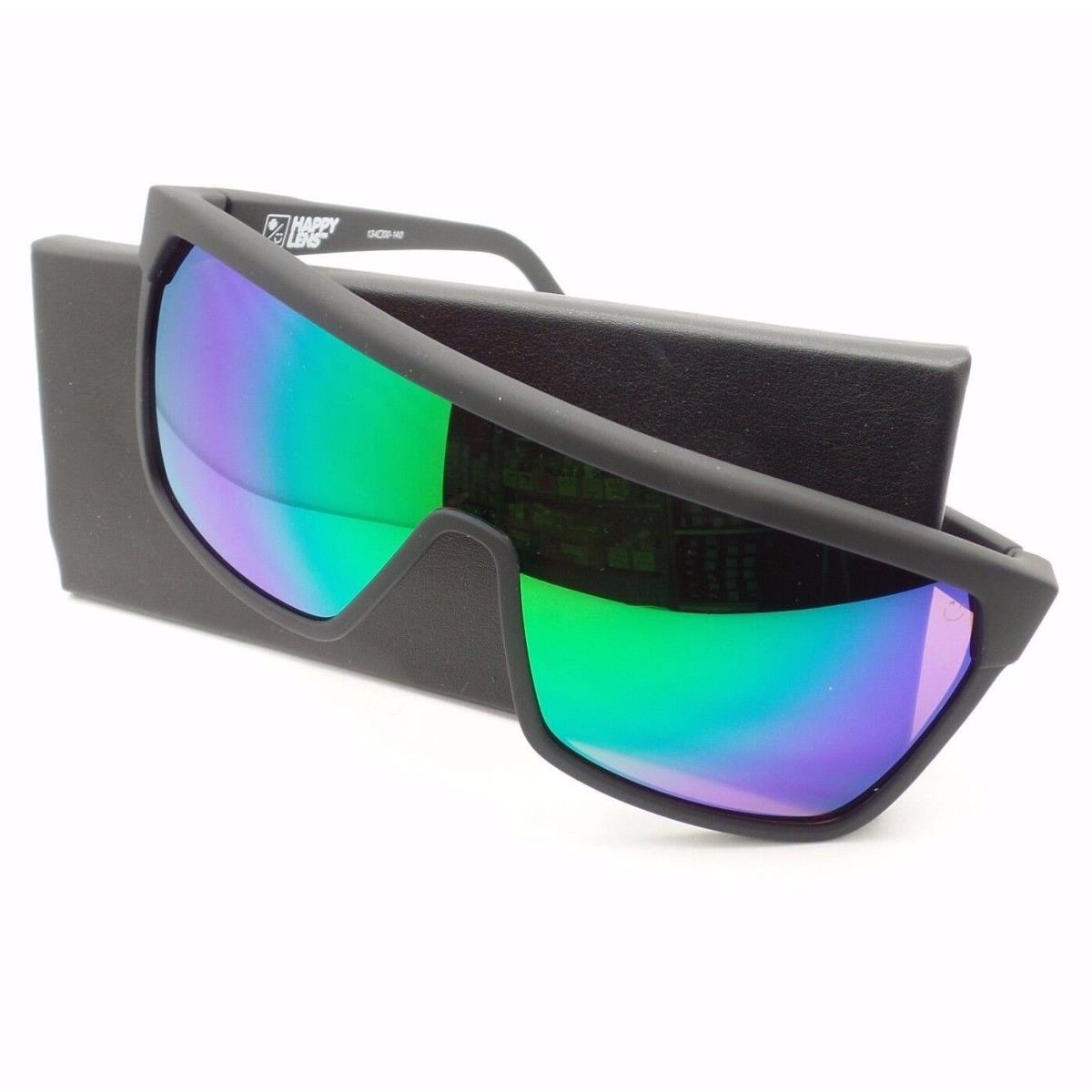 Spy Optics Flynn Matte Black Hd+ Green Spectra Sunglasses - Matte Black Frame, Green Spectra Lens