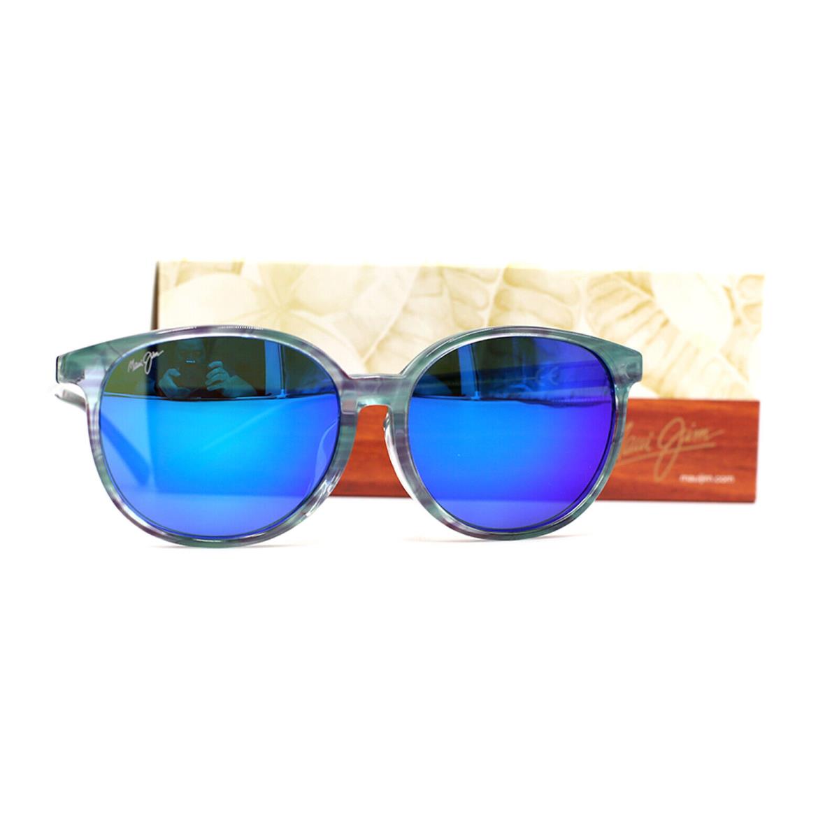 Maui Jim Water Lily B796-55B Blue Sunglasses Polarized Blue Hawaii Lenses