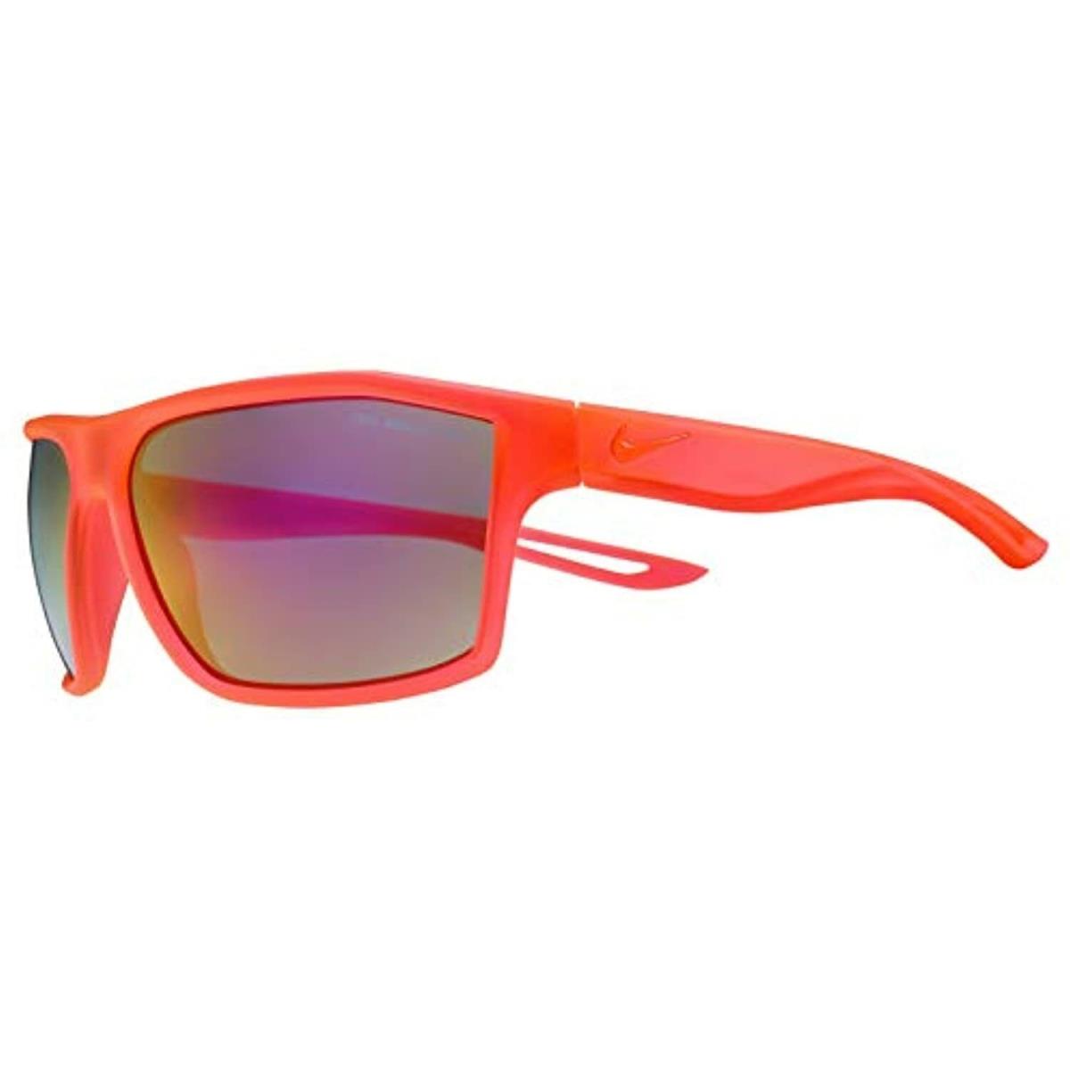 Nike EV1062 566 Matte Solar Red Legend Sunglasses with Mirror Lenses 60mm - Hyper Violet/Hyper Crimson, Frame: Red, Lens: Gray