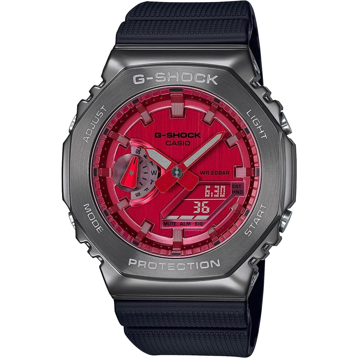 Casio G-shock GM2100B-4A Metal and Resin Black/red Watch GM-2100B-4A