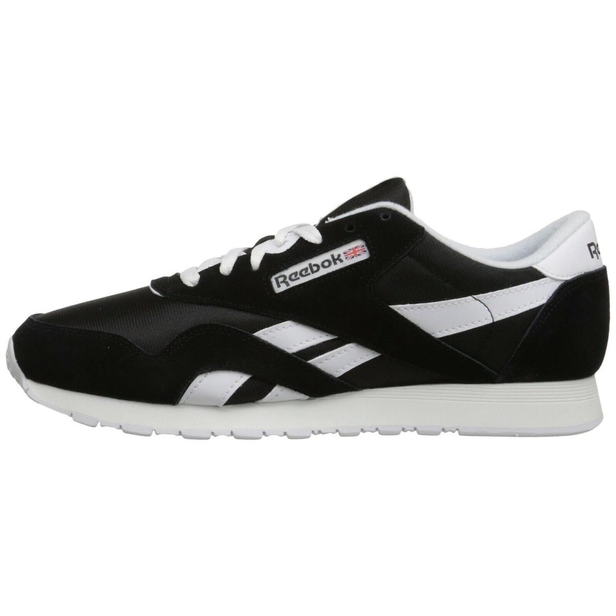 Reebok Men Classic Nylon Running Shoe Black / Black / White FV1592