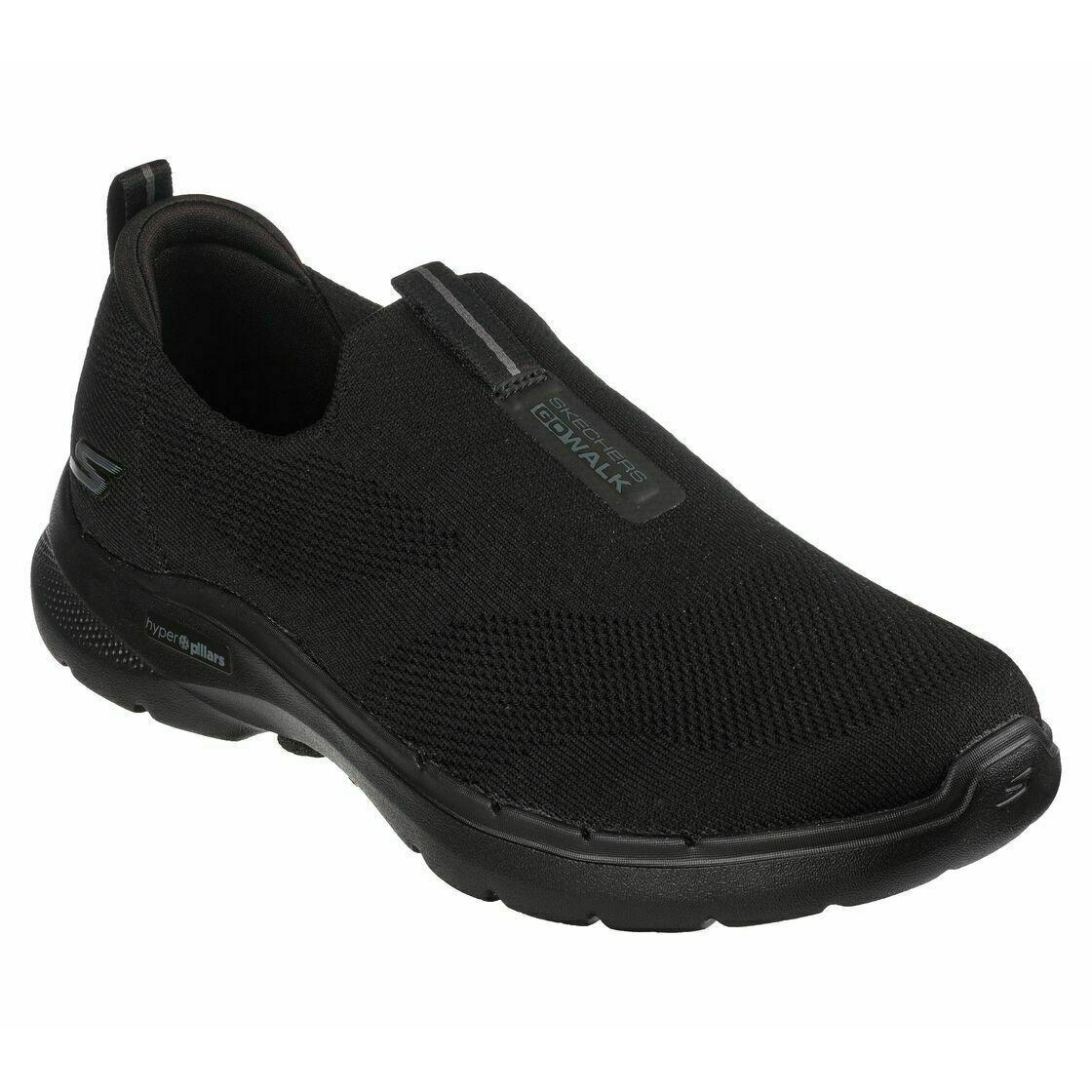 Black Skechers Go Walk 6 Shoes Men Sport Casual Comfort Slip On Soft Mesh 216202