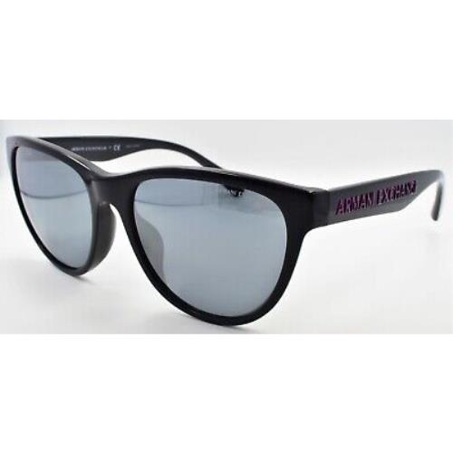 Armani Exchange AX4105S 81586G Women`s Sunglasses Black / Grey Mirr